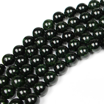 MJDCB Best Sellers Green Sand Stone Round Stone Beads for Jewelry Making DIY Bracelet Necklace (10mm)