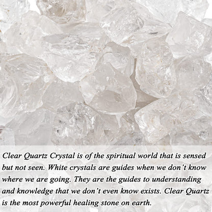 Top Plaza Bulk Clear Quartz Healing Crystals Rough Stones - Large 1" Natural Raw Stones Crystal for Reiki Healing, Wicca, witchcraft, Tumbling, Cabbing, Fountain Rocks, Decoration, Polishing 0.5lb