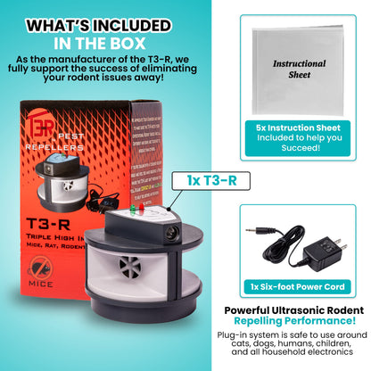 T3-R Triple High Impact Mice, Rat, Rodent Repeller