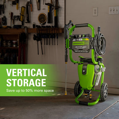 Greenworks Pro Brushless 3000 PSI (CSA Certified) 2.0 Max / 1.1 Electric Pressure Washer (Rugged Steel Frame, 25 Hose, 35 GFCI Power Cord)