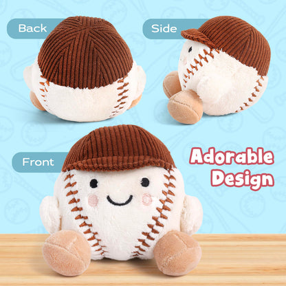 Baseball Stuffed Animal, Baby Baseball Plush Sports Toy, Baby Sports Toys, Plushies for Boys and Girls