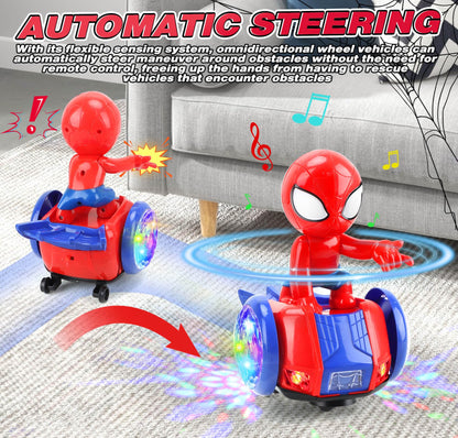 YOTOY Dancing Robot Spider Toys for Kids, Lights & Music, Automatic Steering, 360 Degree Flexible Rotation, Toy Cars for Toddlers, Birthday Gift for Ages 3 4 5 6 7 8 Years Old Boys