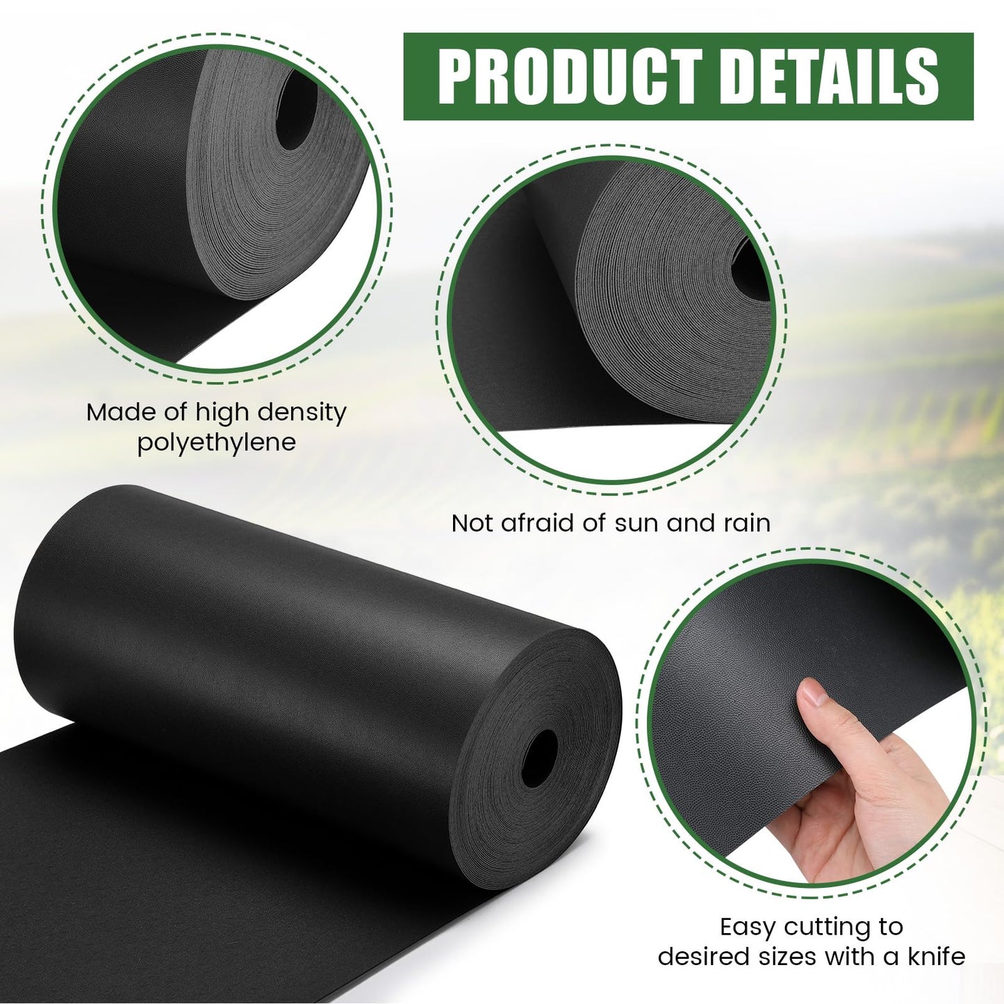Briwooody 18 Inch x 147 ft Tree Root Barrier Plant Grass Weed Barrier Garden Edging for Landscape Edging Blocks