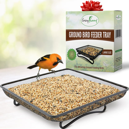 Squirrel Proof Bird Feeder for Outdoors Hanging (Metal Green) | 4 Ports, Chew-Proof & Weather Resistant Backyard Bird Feeder Gift, Garden Yard Decoration (10.25 x 6.25 x 6.25 in)