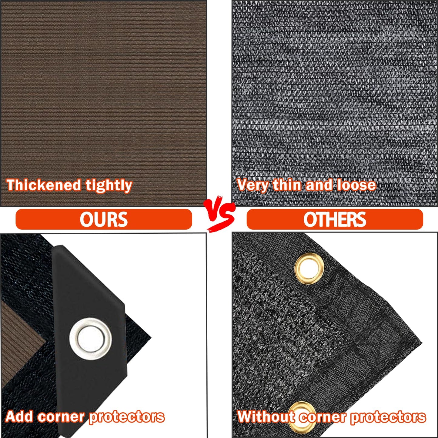 Sun Shade Cloth for Outdoor Patio,Pergola Shade Cover with Grommets Deck Shade Privacy Screen Balcony,90% UV Protection Shade Fabric Brown Sunshades for Garden Backyard Outdoor,Mocha-8x10FT