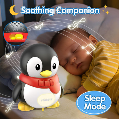 Baby Toys 6-12 Months Musical Dancing Talking Penguin Tummy Time Toys Set Mama and Babys, Light Up Crawling Repeating Words Interaction Newborn Infant Toddler Toys Birthday Easter Gifts for Kids
