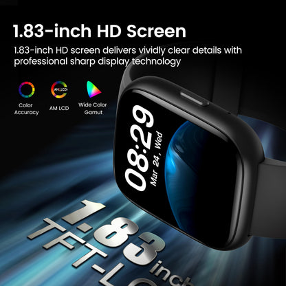 Smart Watch with Alexa Built-in, 1.83" HD Touchscreen Fitness Tracker with Bluetooth Calling, Fitness Watch with Heart Rate/Sleep Monitor, 120+ Sports Modes, IP68 Waterproof Smartwatch for Android iOS
