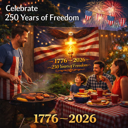 America 250th Anniversary USA Flag 3x5 Ft – 1776-2026 Patriotic USA Flag, Betsy Ross 13 Star Vintage American Flag, Double Sided 3-Ply Outdoor Flag with Brass Grommets, Fade Resistant (God Bless America)
