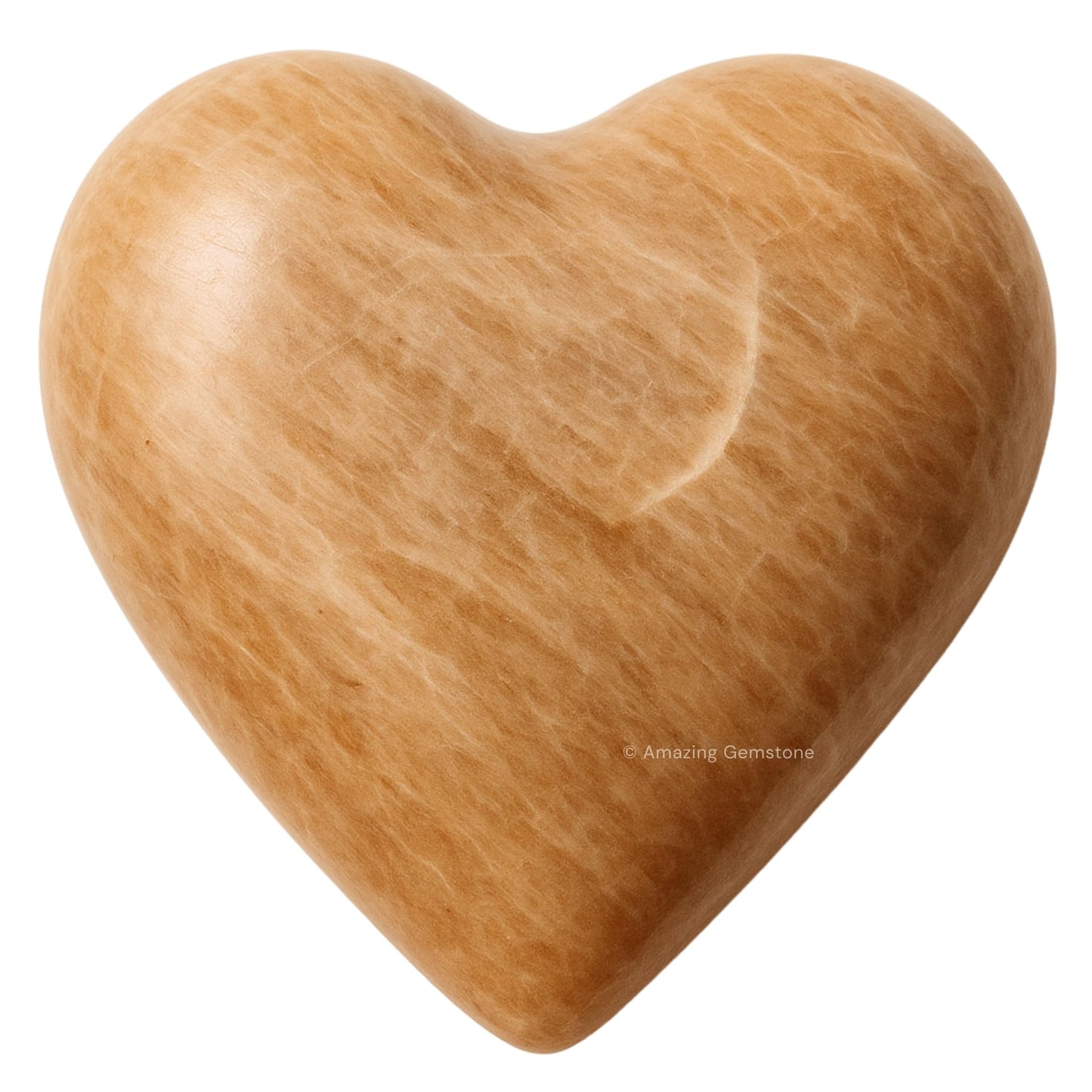 Amazing Gemstone Cream Moonstone Crystal Heart Palm Stone - Pocket Massage Worry Stone for Natural Body Chakra Balancing, Reiki Healing and Crystal Grid