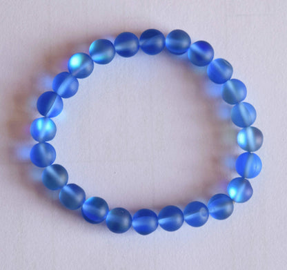 Avicrafts Blue Mystic Aura Quartz Bracelet, Mermaid Glass Bracelet, Crystal Mermaid Jewelry