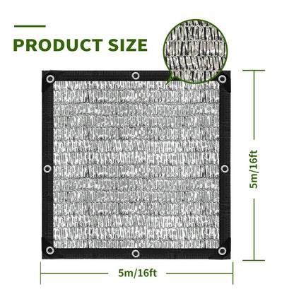 BXAEYIPOR Shade Cloth-80% Aluminum Sunblock Neting,Durable Mesh Tarp with Grommets,Shade Cloth for Garden,Car, Outdoor Pergola,Greenhouse,Chicken Coop and Dog Kennel(Silver)