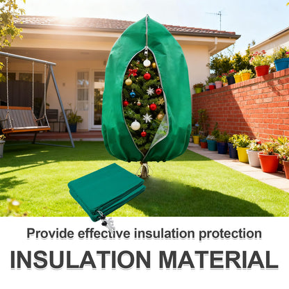 GMAPATS 2 PCS 47.2 x 70.8 Inches Plant Covers Freeze Protection, 2.2oz/yd² Frost Cloth for Outdoor Plants with Zipper/Drawstring, for Large Plant Frost Protection Outdoor Shrub Bush Fruit Tree Potte