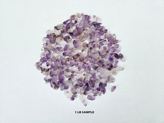 Half Pound Crushed Amethyst Crystal Bulk Chips Raw Stones for Crafting, Beading and Healing