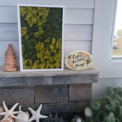 Bechivie Stepping Stones Outdoor, Bumble Bee Flower Garden Rocks Decorative, Summer Honey Bee Concrete Small Stake Down Step Stones for Walkway Yard Lawn Decor, Gifts for Gardening Love