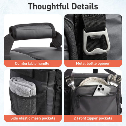TOURIT 2-Zone Soft Cooler Bag 30/48Cans, Dry & Wet Insulated Beach Cooler, Lunch Bag, Leakproof Ice Chest for Camping, Picnic, Hiking, Travel