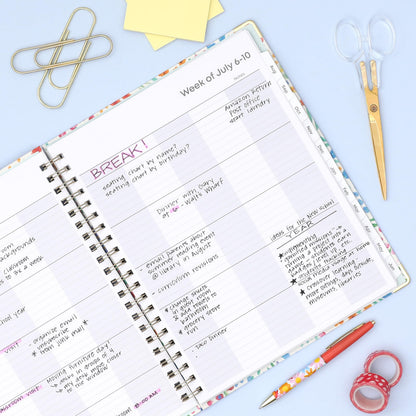 Blue Sky 2026-2027 Weekly and Monthly Academic Year Teacher Lesson Planner Calendar With Clipboard, July 2026 - June 2027, 8.5" x 11", Hard Cover, Wirebound, Laminated Tabs, Miah