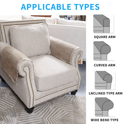MINJIATEX Couch arm Covers,Non-Slip lace Sofa arm Cover Set of 2 Washable Sofa armrests Covers for Living Room Recliner Chair arm Cover Protectors for Leather Sofa armrest slipcover