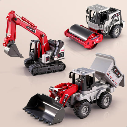 iPlay, iLearn Kid Construction Toy Trucks, Toddler Construction Vehicle Set W/Excavator Bulldozer Dump Truck, 3 PCS Friction Engineer Cars Sandbox Outdoor Play Birthday Gift 3 4 5 6 Yr Old Boy Girl