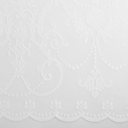 No. 918 Ariella Floral Lace Rod Pocket Curtain Panel, 58" x 84", White