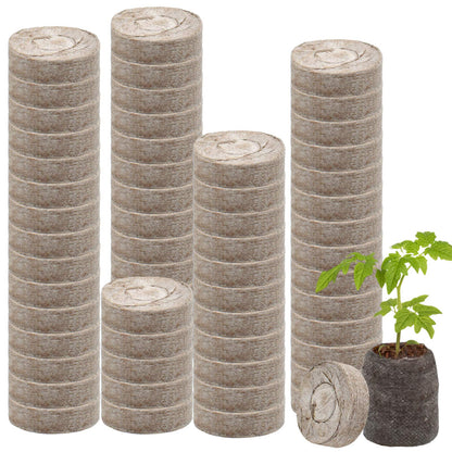 Legigo 100 Pcs 30mm Peat Pellets Seed Starter Soil Pods- Seedling Soil Block Peat Pods for Seed Starting, Compressed Seed Pod Starter Plugs for Garden Plant Cuttings Herb Flower and Vegetables