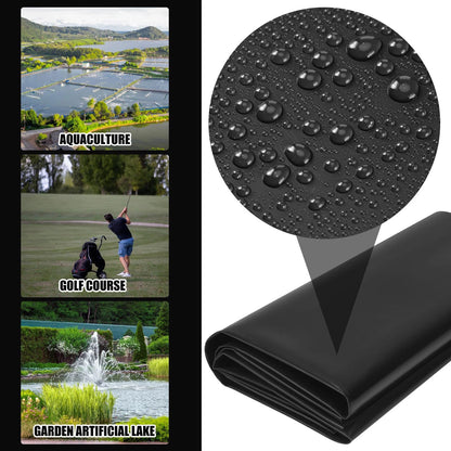 Hoolerry Pond Liner, 45 Mil EPDM Rubber Fish Safe Pond Liner Easy Cutting for Outdoor Waterfall, Fish or Koi Pond Water Garden, Fountains and Bed Planter, Black (10 x 7 Ft)
