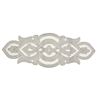 Lightnpro Beaded Table Runner Elegant Infinity Design - Handmade Glitz Table Décor for Weddings, Parties, Holidays, Gifting & Everyday Use - Decorative Centerpiece Accent - 13x36 Inch - Silver Ivory