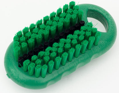 SPARTA 5 Inch Hand and Nail Brush with Stiff Center Bristles, Soft Outer Bristles, Larger Polypropylene Body, Color Coded Scrub Brush for Commercial Foodservice Use, Green