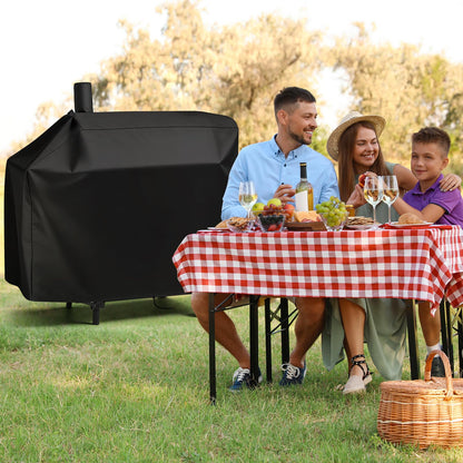 Andacar Charcoal Grill Cover for CC1830V 30 Charcoal Grill, Smoker Grill Cover for Outdoor Grill Waterproof BBQ Grill Cover - 44" L×29" W×45" H, Black