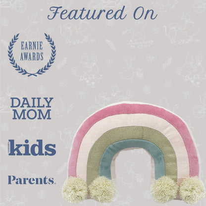 MON AMI Stuffed Rainbow Shaped Plush Toy – 11”, Decorative Plush Toy for Nursery, Playroom Décor, Gift for Kids of All Ages
