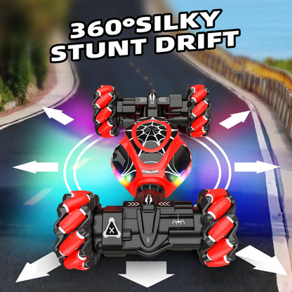 XUERENTECH Spider Remote Control Car Gesture Sensing Hand Controlled Stunt Car, 4WD Drift Twist Off-Road Vehicle with Light Music, Birthday Xmas Gifts Suitable for Boys and Girls