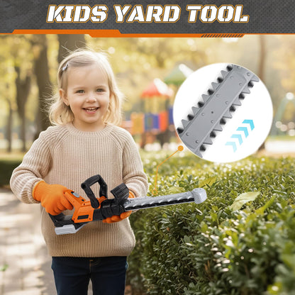 3-in-1 Kids Yard Tools - Kids Weed Wacker Toy, Kids Leaf Blower & Chainsaw, Kids Garden Tools with Safety Equipment, Realistic Lights & Sounds, Pretend Play Outdoor & Indoor Toys