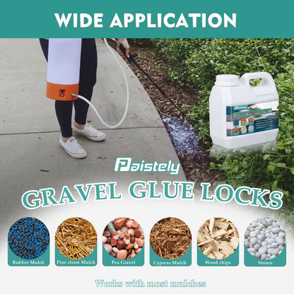 Rock Glue for Landscaping, Fast Drying Lockdown Sticky Rock Glue, Reliable and Non-Toxic Gravel Binder for Rocks, and Pea Gravel, Lasts up to 12-24 Months