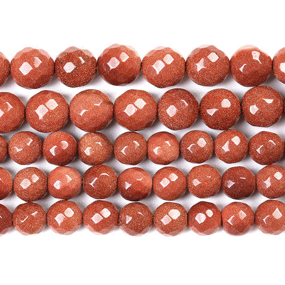45pcs 8mm Natural Gold Sandstone Beads Faceted Stone Energy Healing Beads for Jewelry MakingDIY Bracelet Necklace Accessories 15" (8mm, Faceted Gold Sandstone)