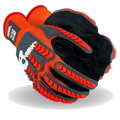 MAGID T-REX Flex Series Sandy Nitrile Coated Knit Impact Gloves, 1 Pair, 9/Large, TRX400