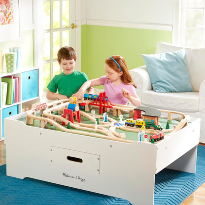 Melissa & Doug Deluxe Wooden Multi-Activity Play Table for Playroom