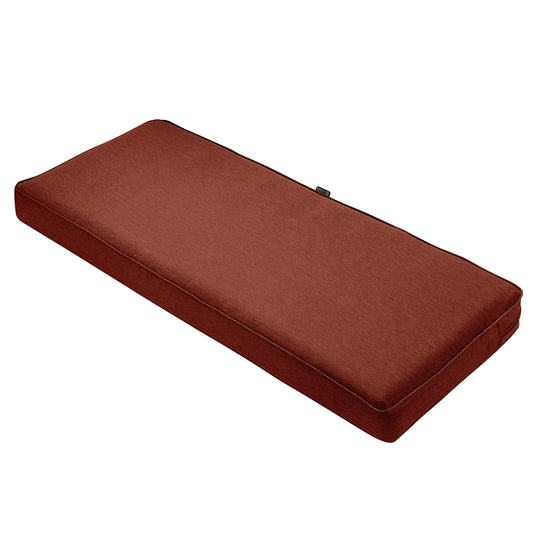 Classic Accessories Montlake FadeSafe Water-Repellent 48 x 18 x 3 Inch Outdoor Bench Cushion, Heather Henna