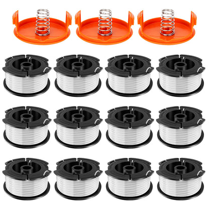 TOPEMAI AF-100 Spool Replace AF100 AF-100-3ZP AF-100-BKP Compatible with GH900 GH600 GH610 String Trimmer 30ft 0.065" Trimmer Line Replacement Spool Refills (12 + 3 Pack)