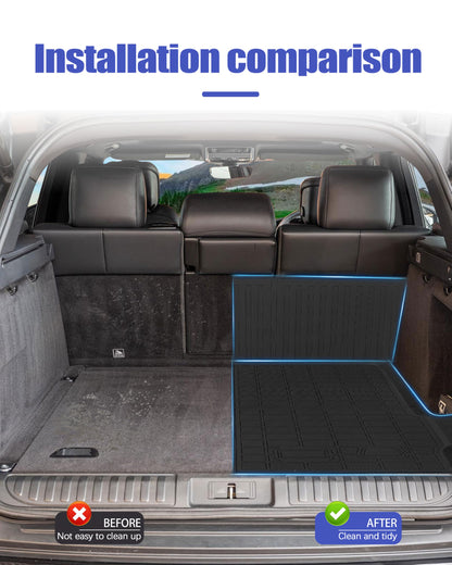 ZQULOYO Cargo Liners Backrest Mat for Land Rover Ranger Rover Sport Accessories 2014-2022 with Hook&Loop Rear Trunk Mat Rear Seat Back Cover Protector All Weather Anti-Slip Split Dog Liner 3 PCS