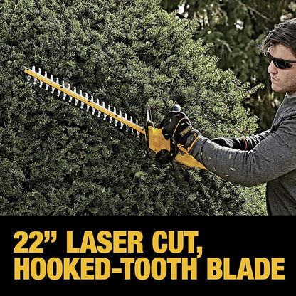 DEWALT 20V MAX* Cordless Hedge Trimmer, 5.0 Ah, 22-Inch (DCHT820P1)