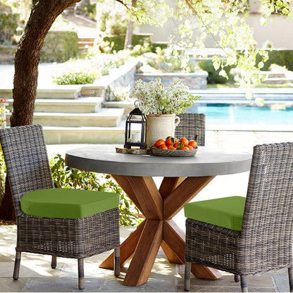 idee-home Outdoor Chair Cushions Set of 2, Thick 19" x 19" x 3" Outdoor Seat Cushions Patio Furniture Waterproof with Ties, Dining Pads