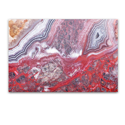 Startonight Acrylic Glass Wall Art - Abstract Yellow Agate - Glossy Artwork 24" x 36" Home Decor Ready to Hang