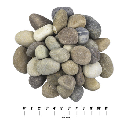MSI Decorative Polished Multicolor Pebbles, 1 inch - 2.5 inch, 40 lb. Bag