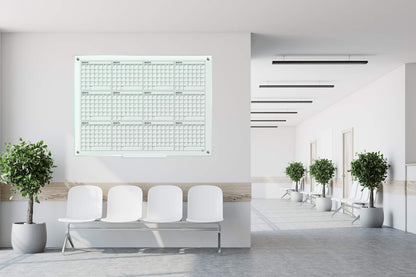 34"x46" Glass Whiteboard Calendar yearly Planner White Board 12 Month Dry Erase for Wall Glass Calendar Whiteboard Large Wall Calendar 2026