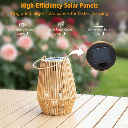 Solar Lanterns Outdoor Waterproof, Hanging Solar Lanterns Outdoor Gifts for Women Mom Grandma LED Garden Decor for Yard, Patio, Backyard, Porch, Trees, Lawn, Pathway (2 Pack)