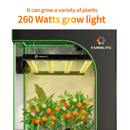 FARMLITE LED Grow Lights for Indoor Plants Full Spectrum Growing Light Bar Plant Hanging Growing Lamps Seedling Daisy Chain Dimmable Board 4x4ft Coverage (260watts)