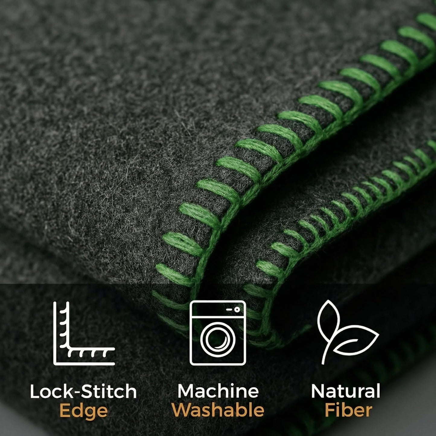 Wool Camping Blanket - 70% Wool Heavy-Duty Military Style Throw, Warm & Washable, Fire Retardant Cover for Emergency, Survival & Outdoor Use - Perfect for Camping, Car, Home & Hiking, Grey 62x84