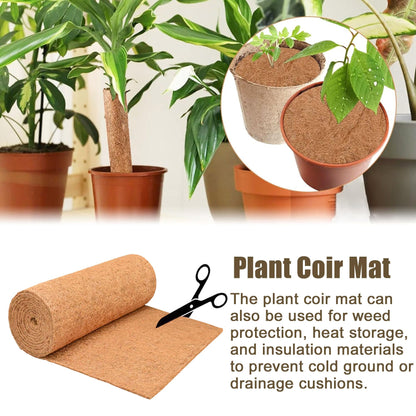 Natural Coco Liner Roll-31.5x78.7 Inch Coconut Coir Liner Sheets Coco Mat for DIY Flower Basket Liner Pet Pad Reptile Carpet Moss Pole