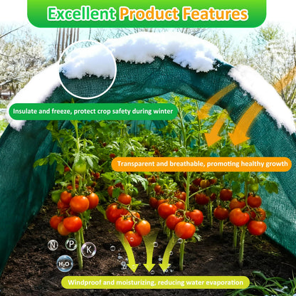 Green Plant Covers Freeze Protection, 10 x 50 ft - 0.9 oz/yd² Frost Cloths for Outdoor Plants, Tree Covers Freeze Protection, Winter Garden Blanket, Sun Cover for Plants for Greenhouse, Vegetables