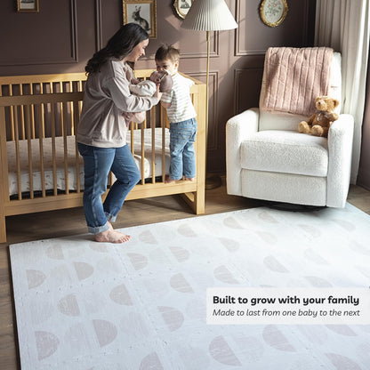 Little Landings Baby Play Mat for Floor - Aura Oat (4x6ft) - Premium EVA Foam Play Mat for Babies & Toddlers (Ages 0-5+) Non-Toxic Playmat for Tummy Time, Crawling & Playroom - Stylish & Comfortable