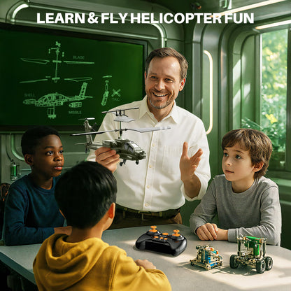 SYMA RC Helicopters, S51H Remote Control Helicopter 2.4GHz Military Army Toys for Boys Girls Kids with Altitude Hold, One Key Take Off/Landing, LED Light, Low Battery Reminder